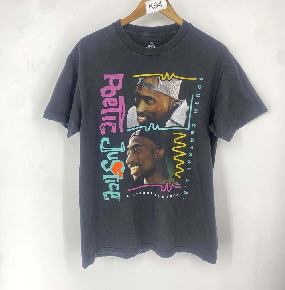 Poetic Justice Street Romance Movie Tupac Graphic Tee Large Cotton Lucky Shirt